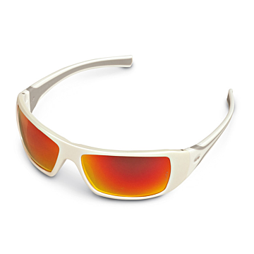 STIHL White Ice Safety Glasses (Orange Mirror Lens)