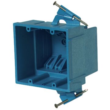Carlon SuperBlue 2-Gang Thermoplastic Molded Wall Box