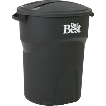 Do it Best Roughneck 32 Gal. Black Trash Can with Lid