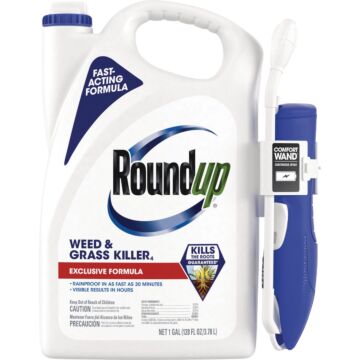 Roundup 1 Gal. Exclusive Formula Weed & Grass Killer with Comfort Wand