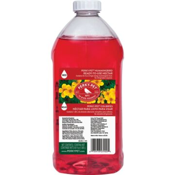Perky-Pet 64 Oz. Red Ready To Use Liquid Hummingbird Nectar