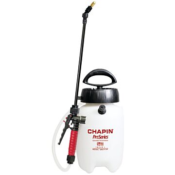 CHAPIN Pro Series 26011XP Compression Sprayer, 1 gal Tank, Poly Tank, 42 in L Hose