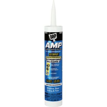 DAP AMP All Weather Window, Door, & Siding Sealant (White) 9 oz