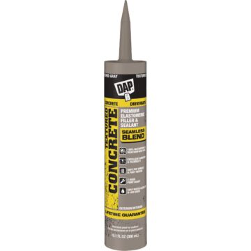 DAP Premium Textured Concrete, Elastomeric Latex Filler & Sealant 10.1 FL OZ GrayGray, 10.1 Oz
