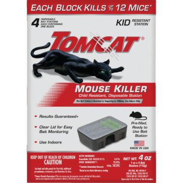 Tomcat TOMCAT Disposable Bait Station Mouse Killer (4-Pack)