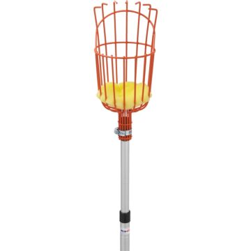 Best Garden Basket w/ Long Handle Enameled Steel Aluminum Fruit Picker