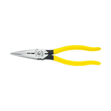 Klein Tools Pliers, Needle Nose Side Cutters with Stripping, 8-Inch