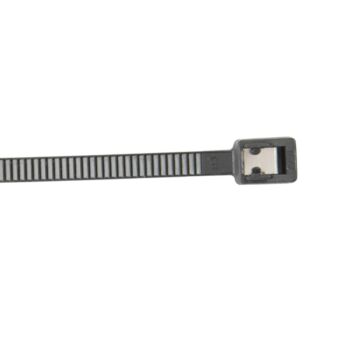 GB 45-308UVBSC Cable Tie, Double-Lock Locking, 6/6 Nylon, Black