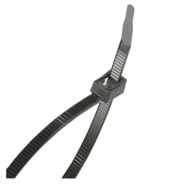 Gardner Bender 45-308UVBSC Cable Tie, 2 in Max Bundle Dia, Double-Lock Locking, 6/6 Nylon, Black, 8.6 in L