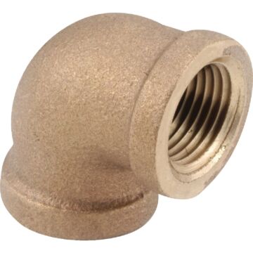 Anderson Metals 1/8 In. 90 Deg. Red Brass Threaded Elbow (1/4 Bend)