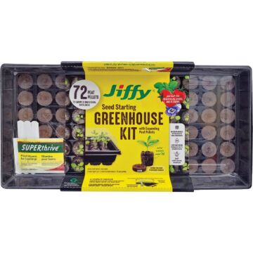 Jiffy Superthrive 72-Cell Greenhouse Seed Starter Kit