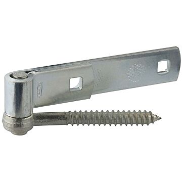 National Hardware N130-005 Hook/Strap Hinge, 0.19 in Thick Leaf, Steel, Zinc, Screw Mounting, 100 lb