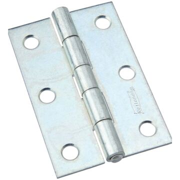National Hardware N146-365 Utility Hinge, 3 in W Frame Leaf, 0.065 in Thick Frame Leaf, Aluminum/Cold Rolled Steel, Zinc