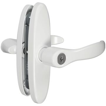 National Hardware V1332 Series N349-399 Door Lever, Zinc, White