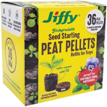 Jiffy Biodegradable Seed Starting Peat Pellet Refills (36pk)