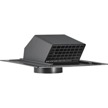 Lambro 3 In. or 4 In. Black Plastic Roof Vent Cap for Bath Exhaust Fan