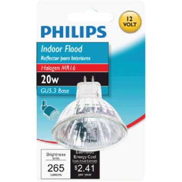 Philips 35W Equivalent Clear GU4 Base MR11 Halogen Floodlight Light Bulb
