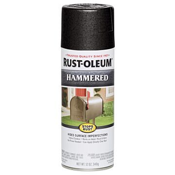 Rust-Oleum Stops Rust Spray Paint (Hammered - Black) 12 oz