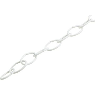 Campbell #10 White Poly-Coated Metal Craft Chain
