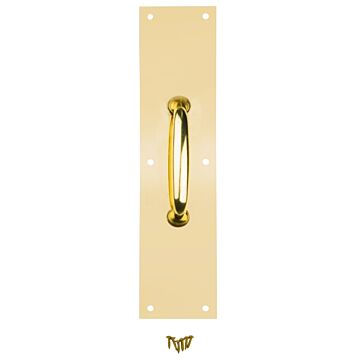 National Hardware N270-400 Pull Plate, 3-1/2 in W, 15 in H, Aluminum, Brass
