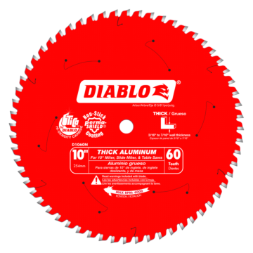 10 in. x 60 Tooth Thick Aluminum Cutting Saw Blade