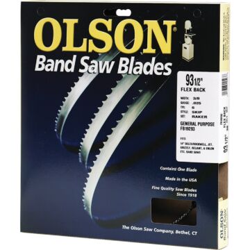 Olson 93-1/2 In. x 3/8 In. 4 TPI Skip Flex Back Band Saw Blade