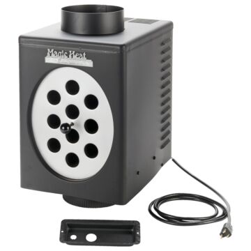 Magic Heat MH-6R Heat Reclaimer, Black, For: 6 in Bottom Crimp Chimney Systems