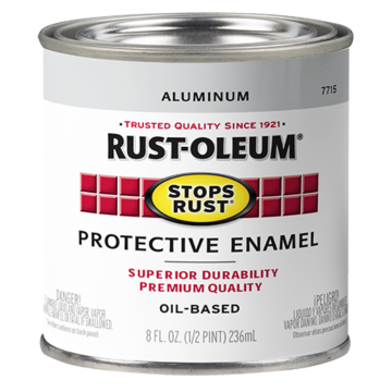 Stops Rust® Spray Paint and Rust Prevention - Protective Enamel Brush-On Paint - Half-Pint Gloss - Gloss Aluminum