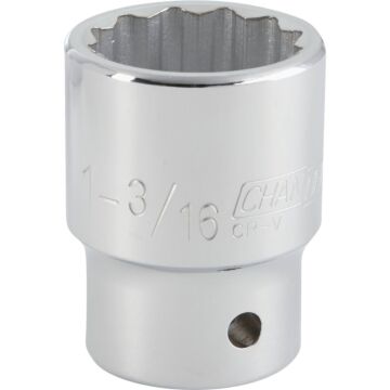 Channellock 3/4 In. Drive 1-3/16 In. 12-Point Shallow Standard Socket