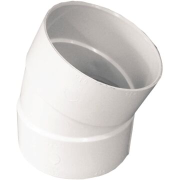 IPEX Canplas 4 In. SDR 35 22-1/2 Deg. PVC Sewer and Drain Elbow (1/16 Bend)