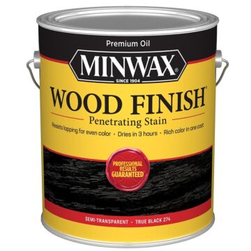 Minwax 711510000 Wood Stain, True Black, Liquid, 1 gal