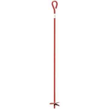 Midwest Air Tech Steel Screw-In Earth Anchor (Red) 4 in. x 40 in.