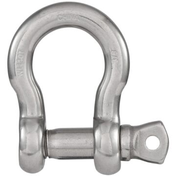 National Hardware N100-280 Anchor Shackle, 3/8 in Trade, 2200 lb Working Load, 3/8 in Dia Wire, 316 Grade