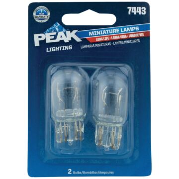 PEAK 7443 13.5V Mini Incandescent Automotive Bulb (2pk)