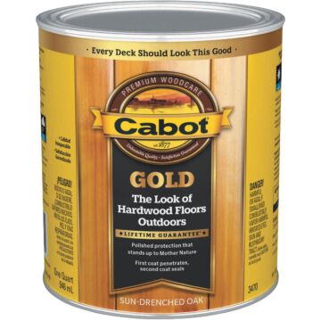Cabot Gold Exterior Stain, Sun-Drenched Oak, 1 Qt.