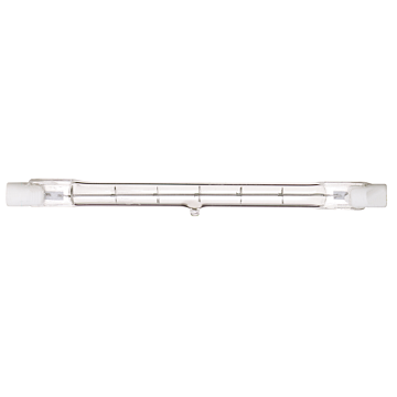 500 Watt; Halogen; T3; Clear; 1500 Average rated hours; 9500 Lumens; Double Ended base; 120 Volt; 2-Card