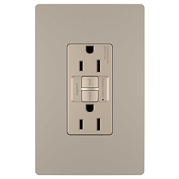 Pass & Seymour radiant® Tamper-Resistant 15A Duplex Self-Test GFCI Receptacles with SafeLock® Protection, Nickel