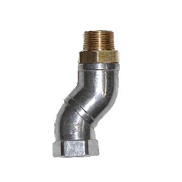 Harco 3/4 in x 3/4 in in Brass with Chrome Sand Cast Aluminum Dual Plane Swivel Fuel Hose