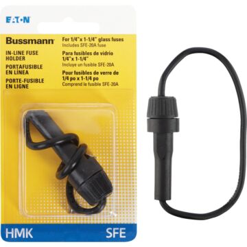 Bussmann 30-Amp #12 Glass Tube AGC & SFE Inline Fuse Holder