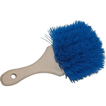 Magnolia Brush Short Handle 8 in Fender Brush with Blue Plastic Bristles