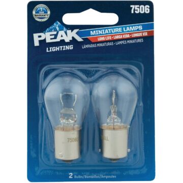 PEAK 7506 13.5V Mini Incandescent Automotive Bulb (2pk)