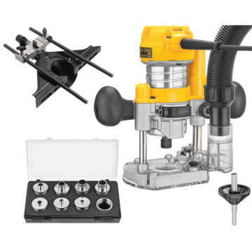 DEWALT Router Fixed/Plunge Base Kit, Variable Speed, 1.25-Hp Max Torque