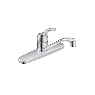 CA87526 Chrome One-Handle Low Arc Kitchen Faucet