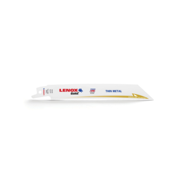 LENOX Gold Power Arc Reciprocating Saw Blade, For Sheet Metal Cutting, 6-Inch, 24 Tpi, 5-Pack