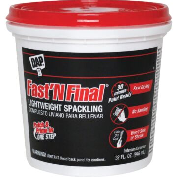 DAP Fast 'N Final 32 Oz. Lightweight Latex Patch & Prime Spackling