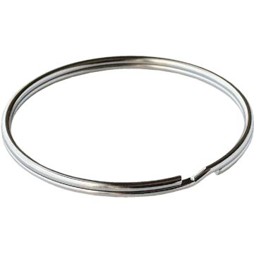 Lucky Line Tempered Steel Nickel-Plated 1 in Key Ring