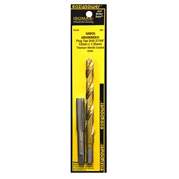 Eazypower 83268 Tap and Drill Set, 12MM-1.25 Thread, Titanium