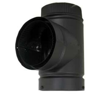 SELKIRK SS Stove Pipe Insulation Tee (Black) 6 in.