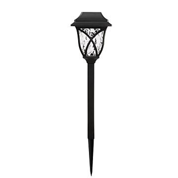 Boston Harbor Solar Square Top Stake Light w/ AA Battery (Black)