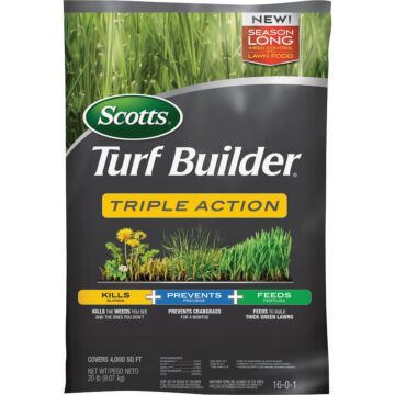 Scotts Turf Builder Triple Action 20 Lb. 4000 Sq. Ft. Lawn Fertilizer with Weed Killer